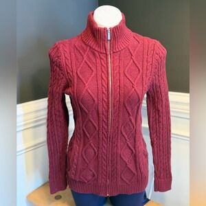 Land's End Red Cable Knit: Main character sweater energy